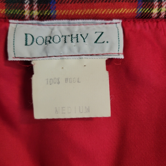 Vintage Christmas Plaid Wool Skirt - Picture 2 of 9